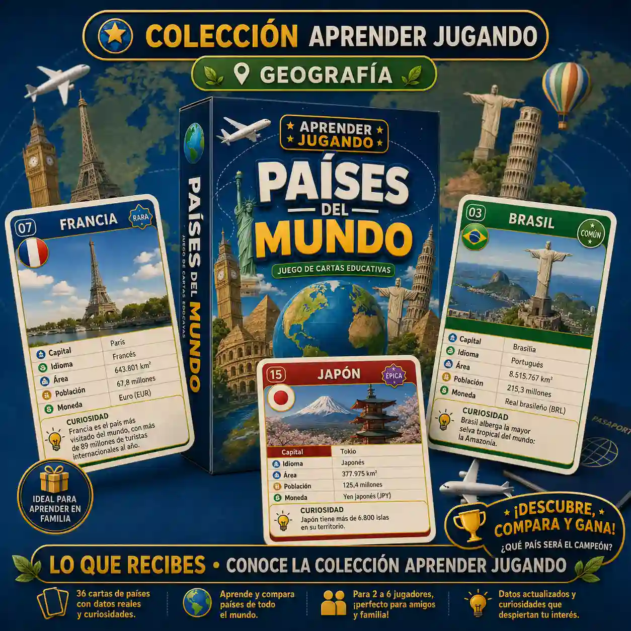 Juego educativo Países del Mundo