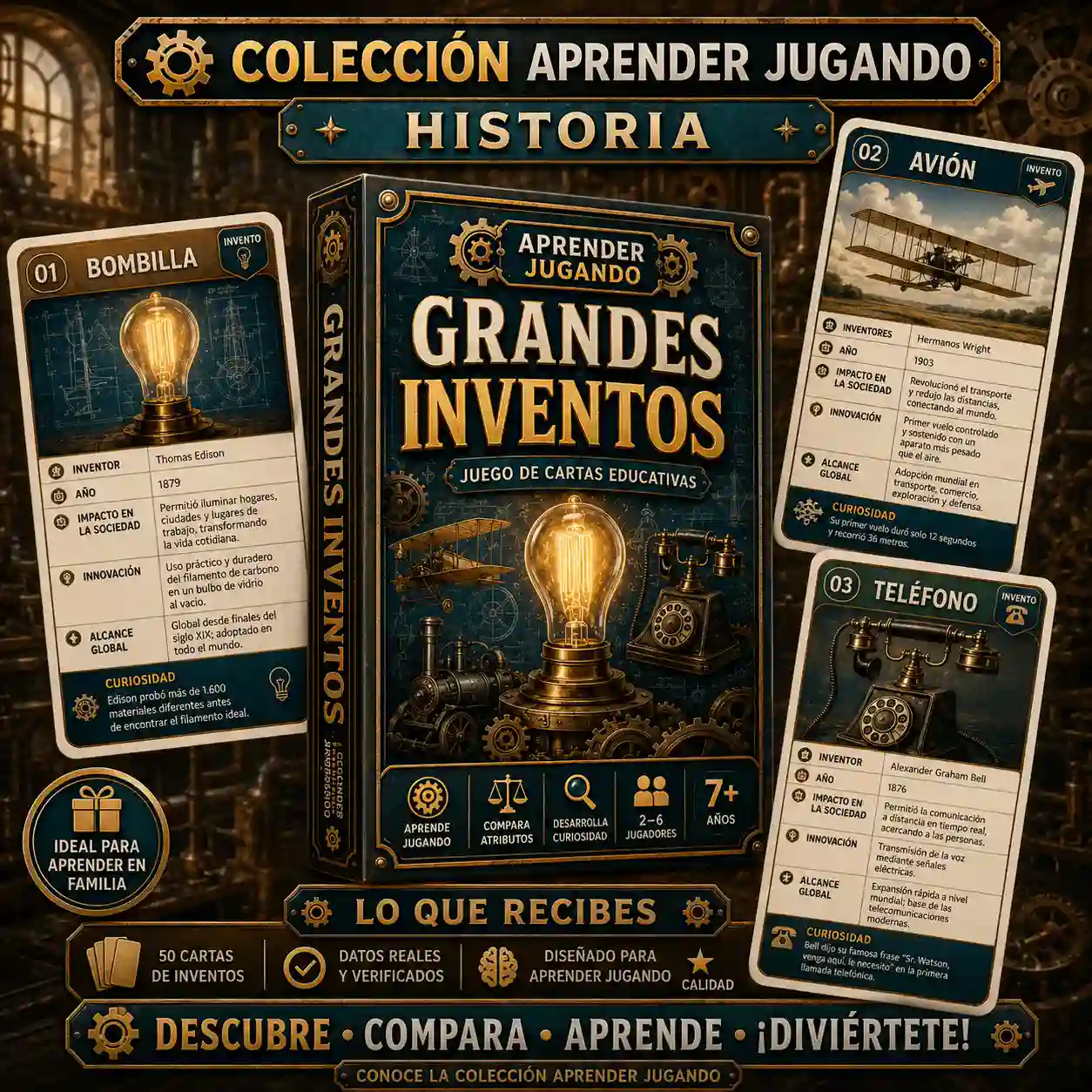 Juego educativo Grandes Inventos