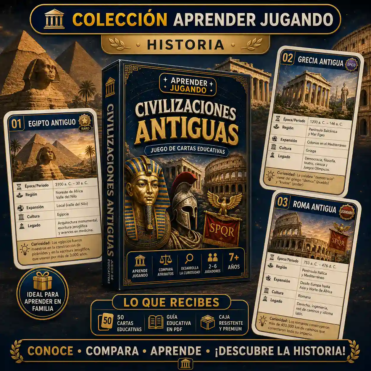 Juego educativo Civilizaciones Antiguas