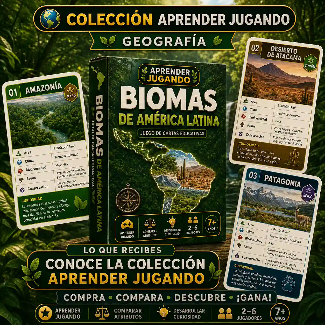 Juego educativo Biomas de América Latina