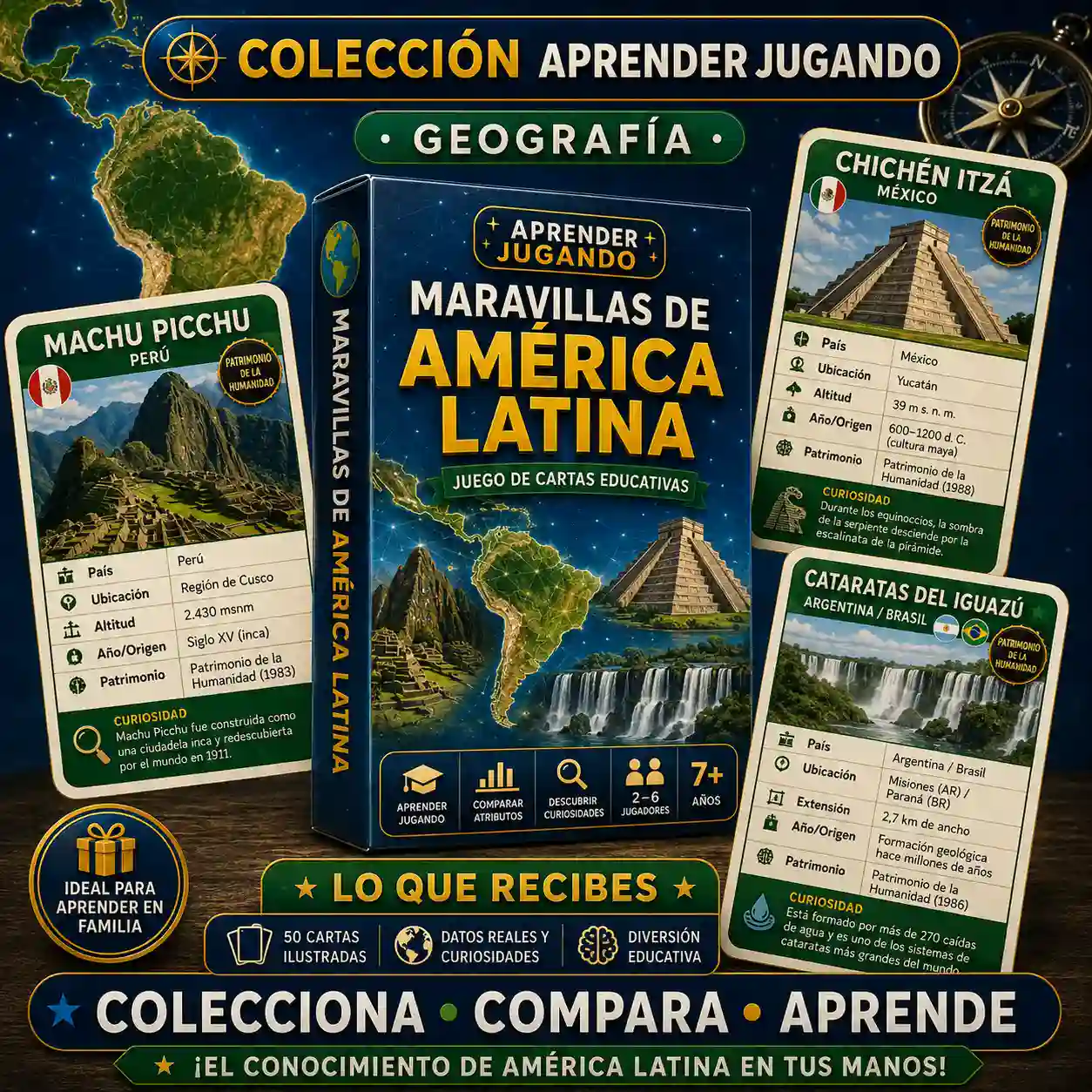 Juego educativo Maravillas de América Latina