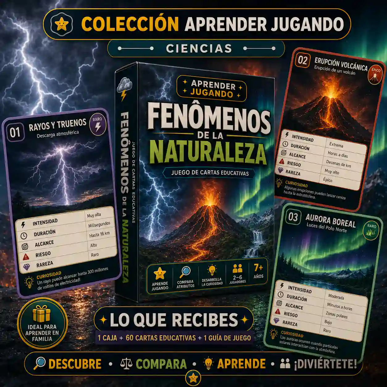 Juego educativo Fenômenos de la Natureza